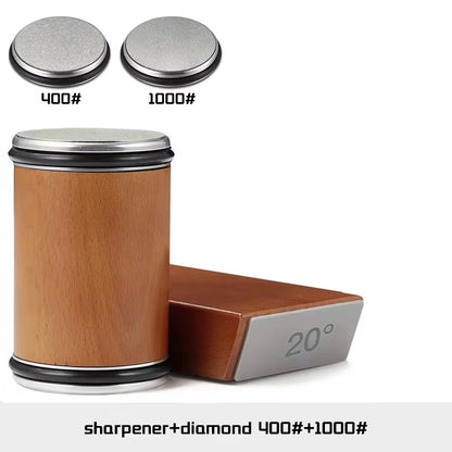 Professional Knife Sharpener Kit with Magnetic Angle Guides for Kitchen Knives - 15° & 20° Degree Whetstone System